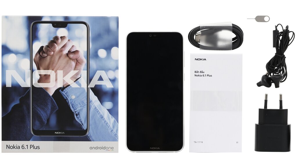 Toàn bộ sản phẩm bên trong hộp Nokia 6.1 Plus